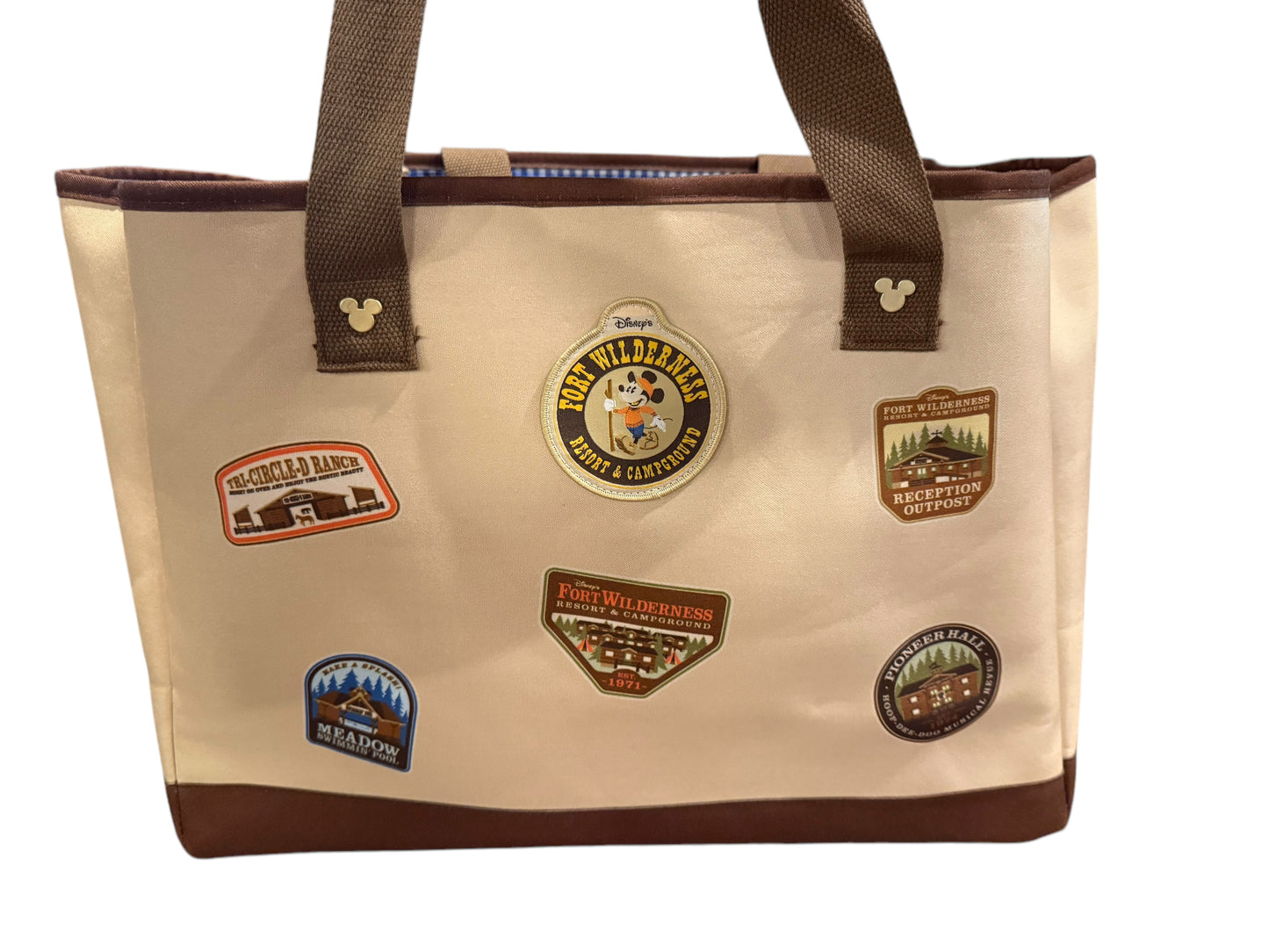 Disney Fort Wilderness Campground Patch Tote Bag