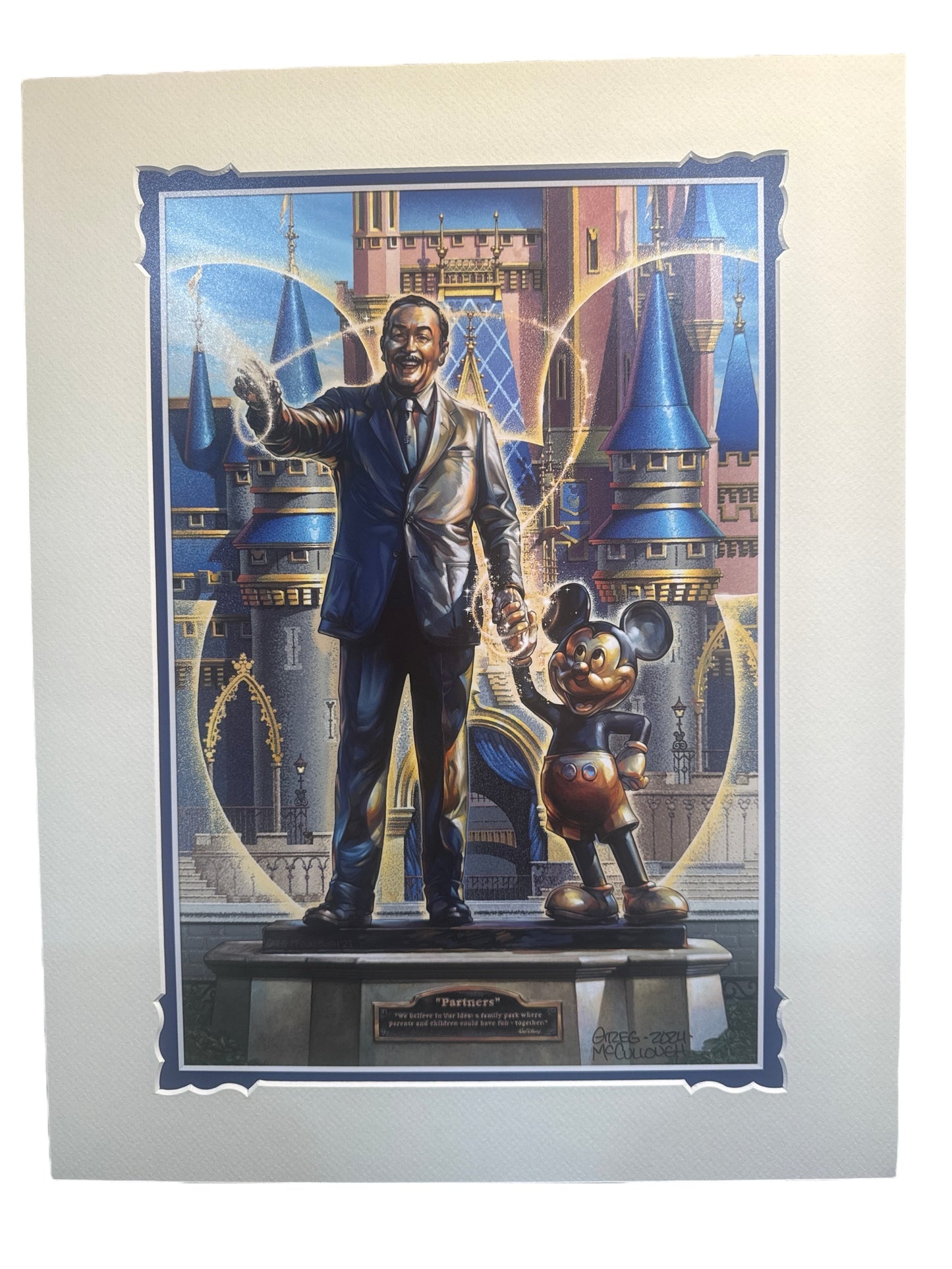 Disney “Partners” 14x18” Matted Print signed by Greg McCullough