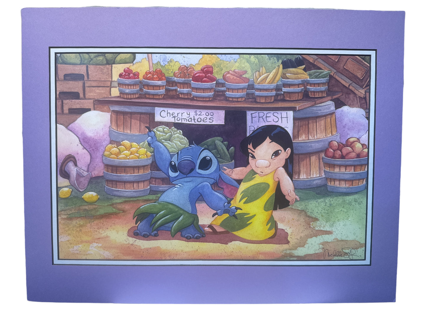 Disney “Market Dance” Fine Art 18x14” Matted Print by Michelle St. Laurent