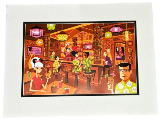 Disney - In the Enchanted Tiki Bar by Shag 14x18” Matted Print