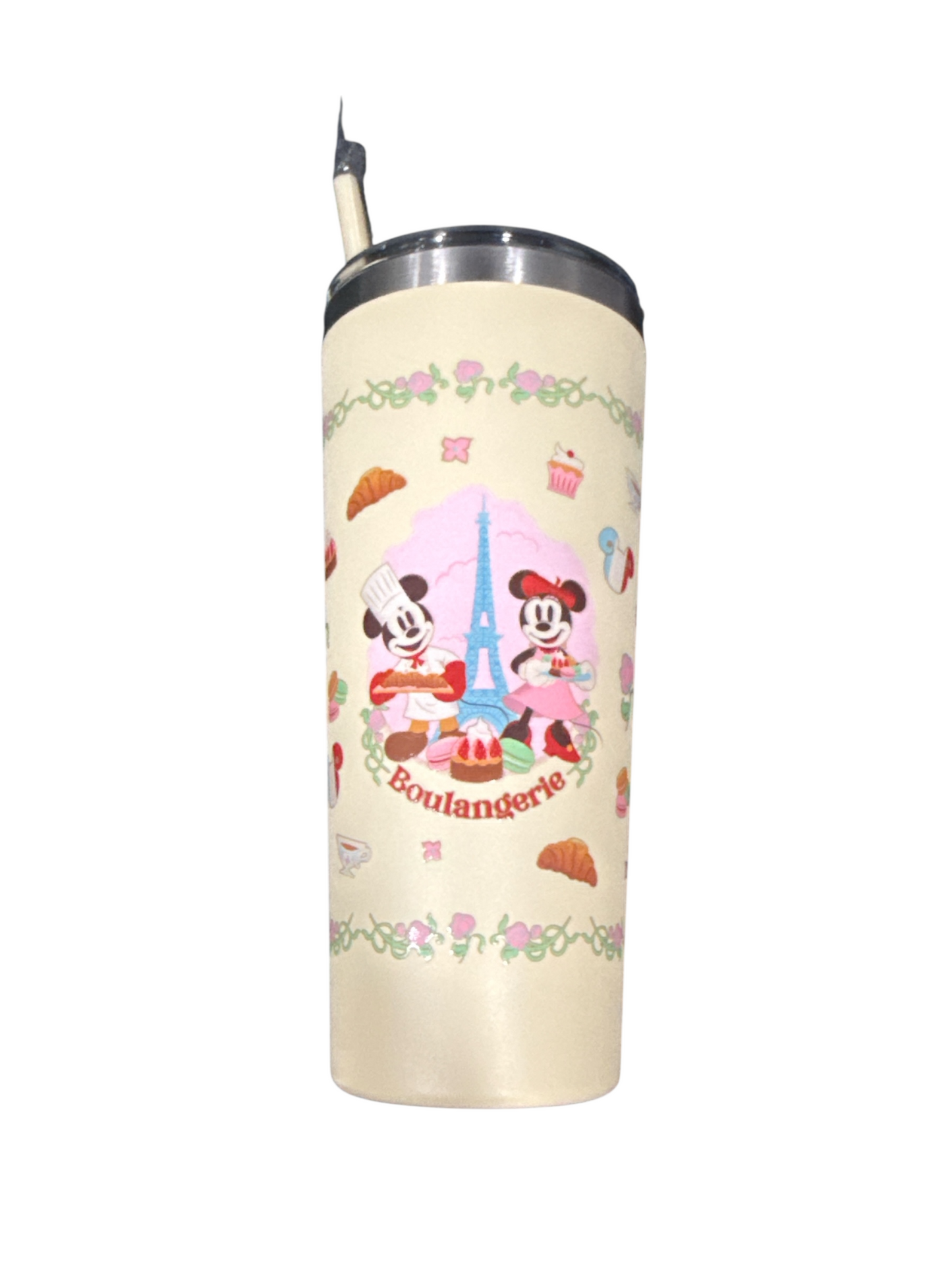 Disney Epcot France Boulangerie Tumbler with Straw Minnie & Mickey