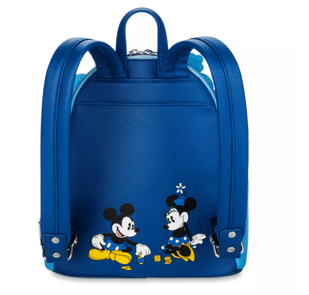 Disney Parks Mickey and Minnie Hanukkah Light-Up Loungefly Backpack