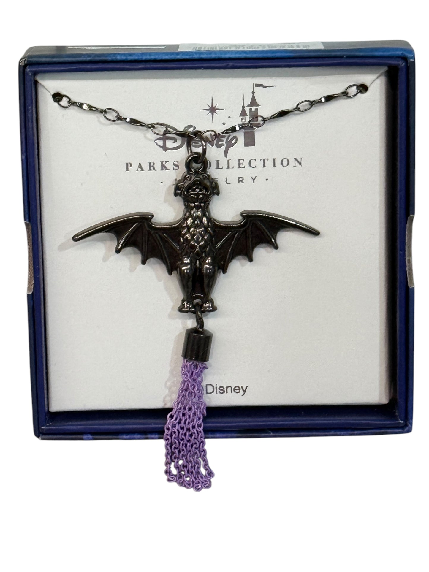 Disney The Haunted Mansion Bat Stanchion Necklace Gunmetal