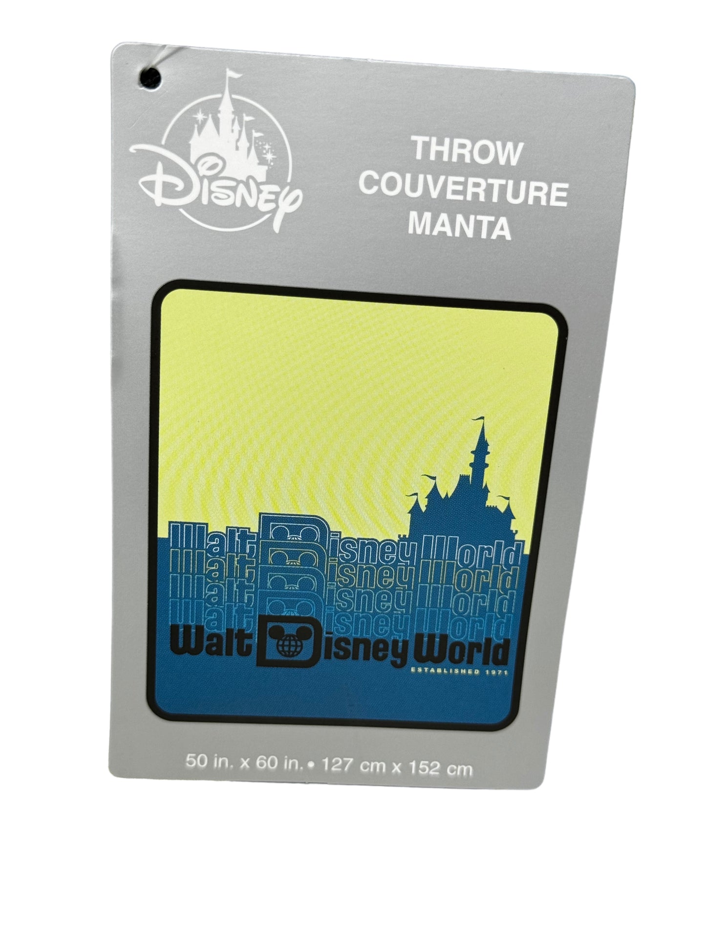 Walt Disney World Castle Neon Quilted Throw Blanket