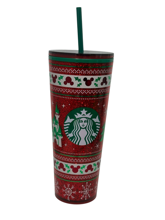 Walt Disney World Fair Isle Castle Starbucks Tumbler with Straw