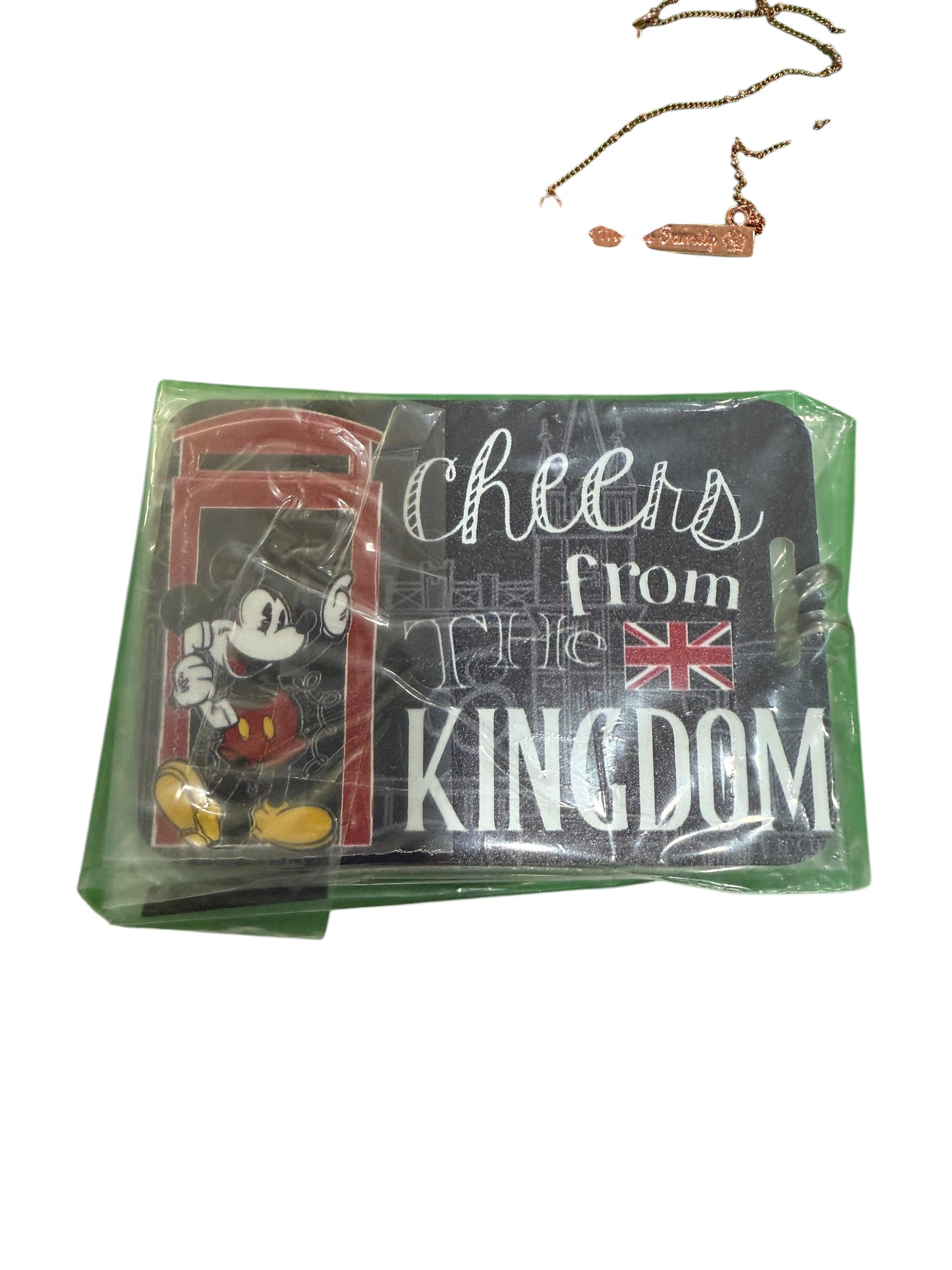 Disney Mickey Luggage Tag-Cheers from United Kingdom Epcot