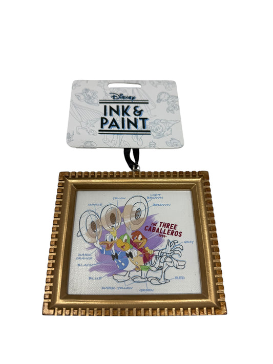 Disney Three Caballeros Ornament-Framed Canvas Ink & Panint