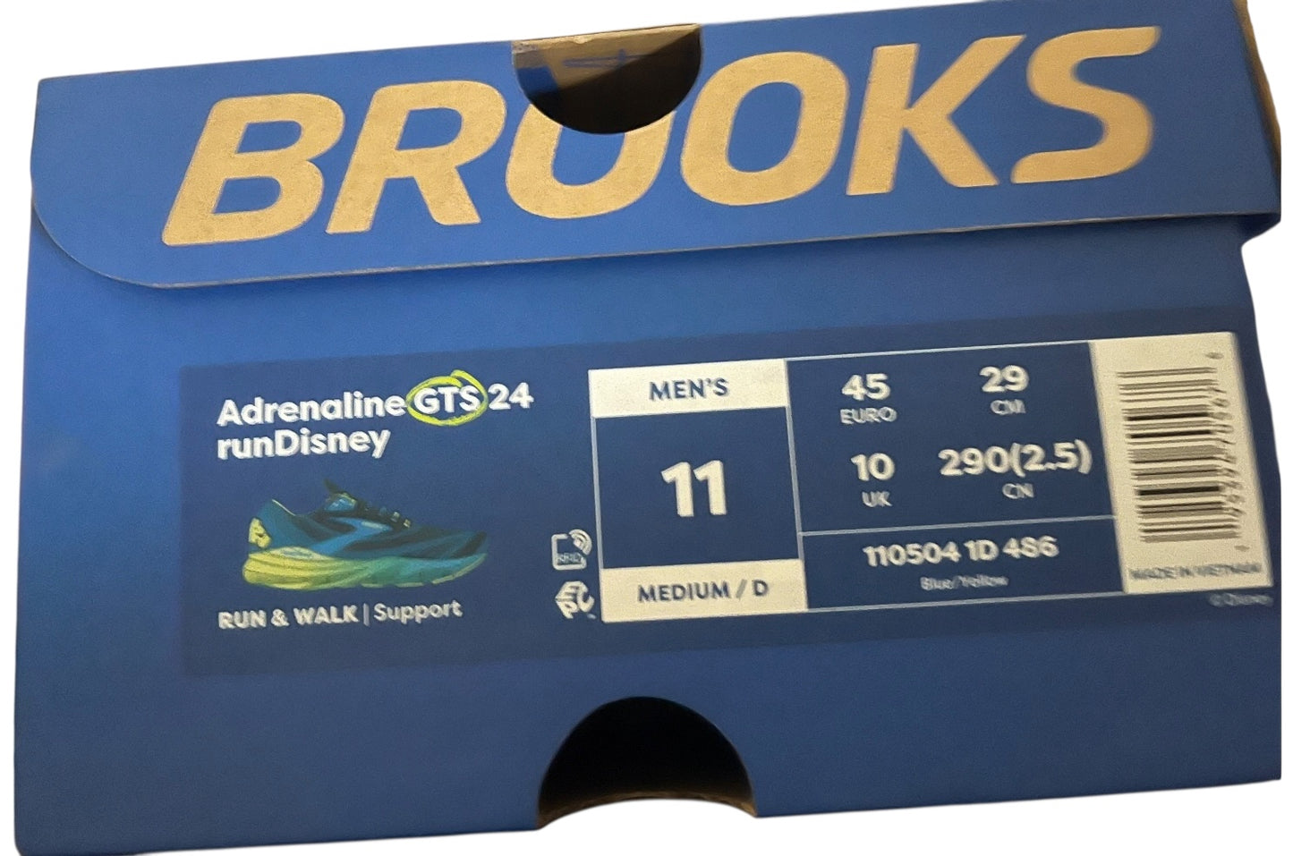 RunDisney x Brooks Mickey Adrenaline GT 24  Men’s Size 11
