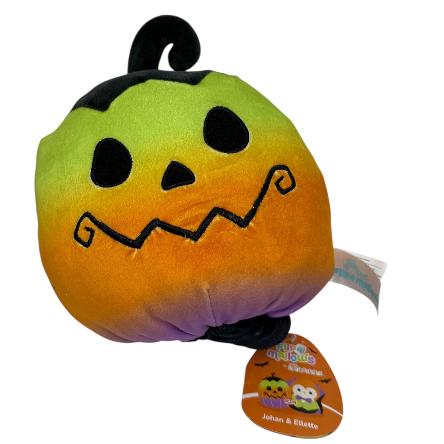 Squishmallows Flip Halloween Pumpkin Owl-Johan & Ellette