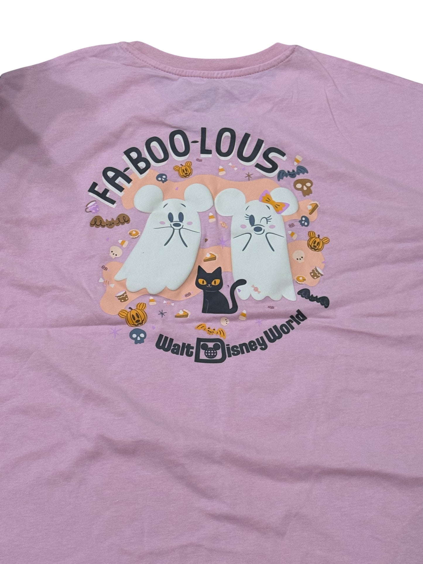 Walt Disney World Mickey Minnie Ghosts Shirt-Pink Faboolous