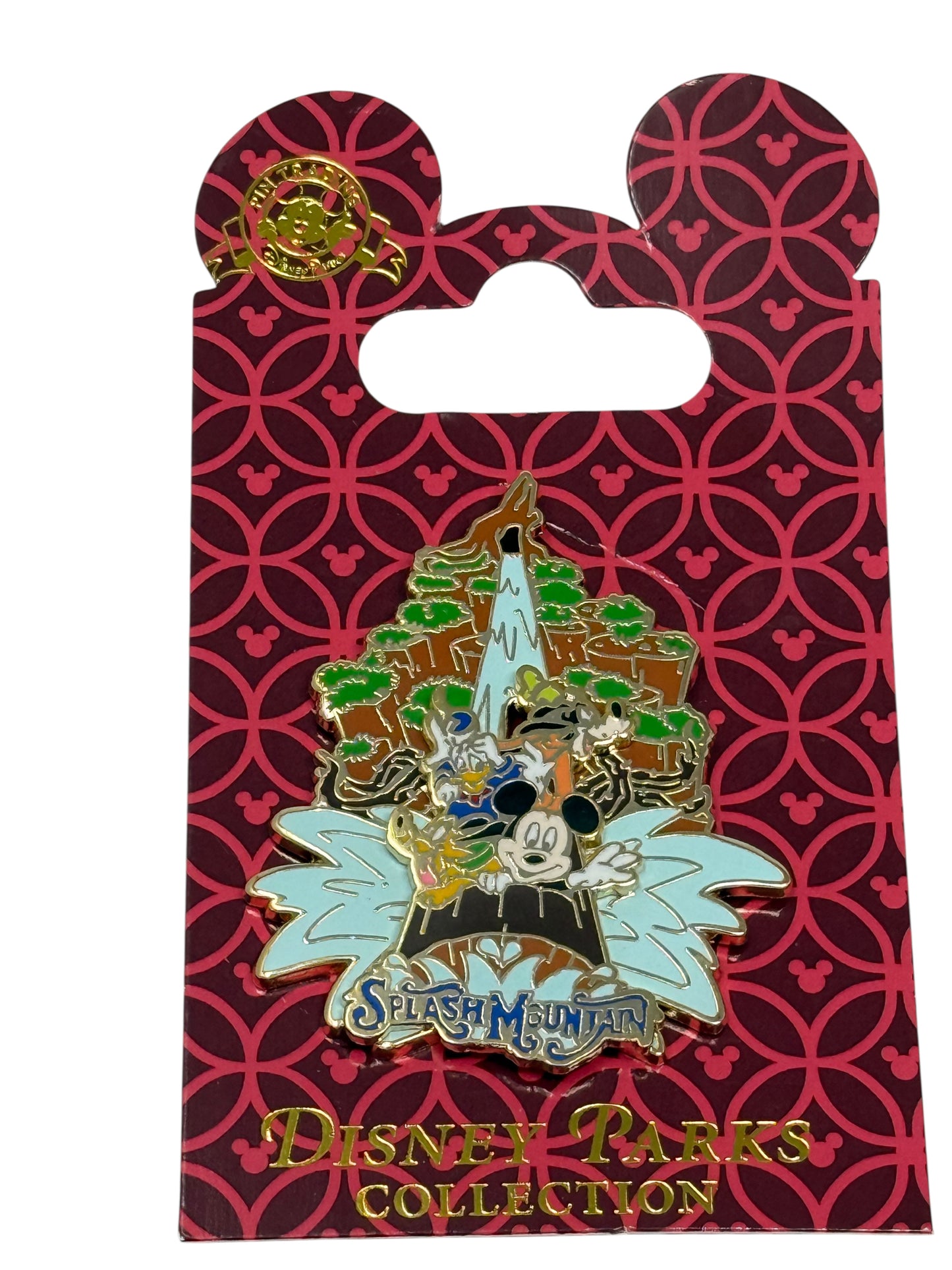 Disney Splash Mountain Mickey, Donald, Goofy Log Flume Slider Pin
