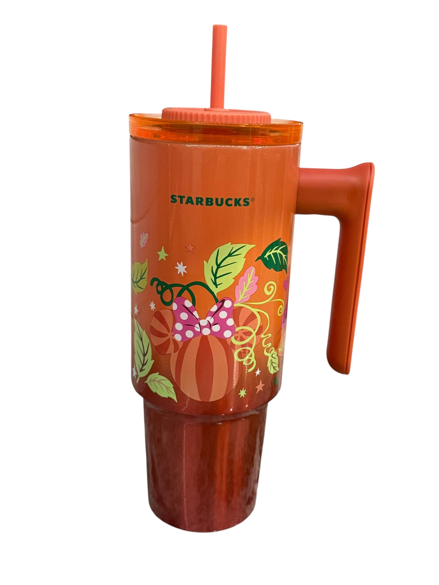Disney Parks Pumpkin PSL Starbucks Mug Handle Mickey Minnie