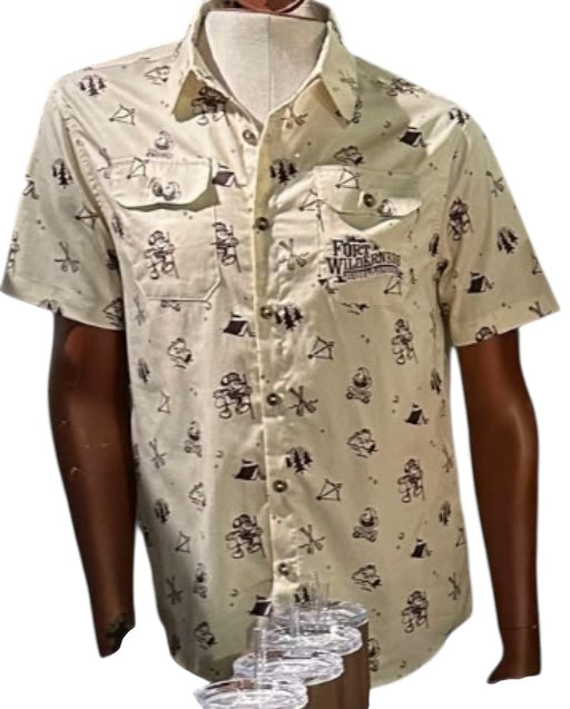 Disney Fort Wilderness Resort Mickey Button Shirt