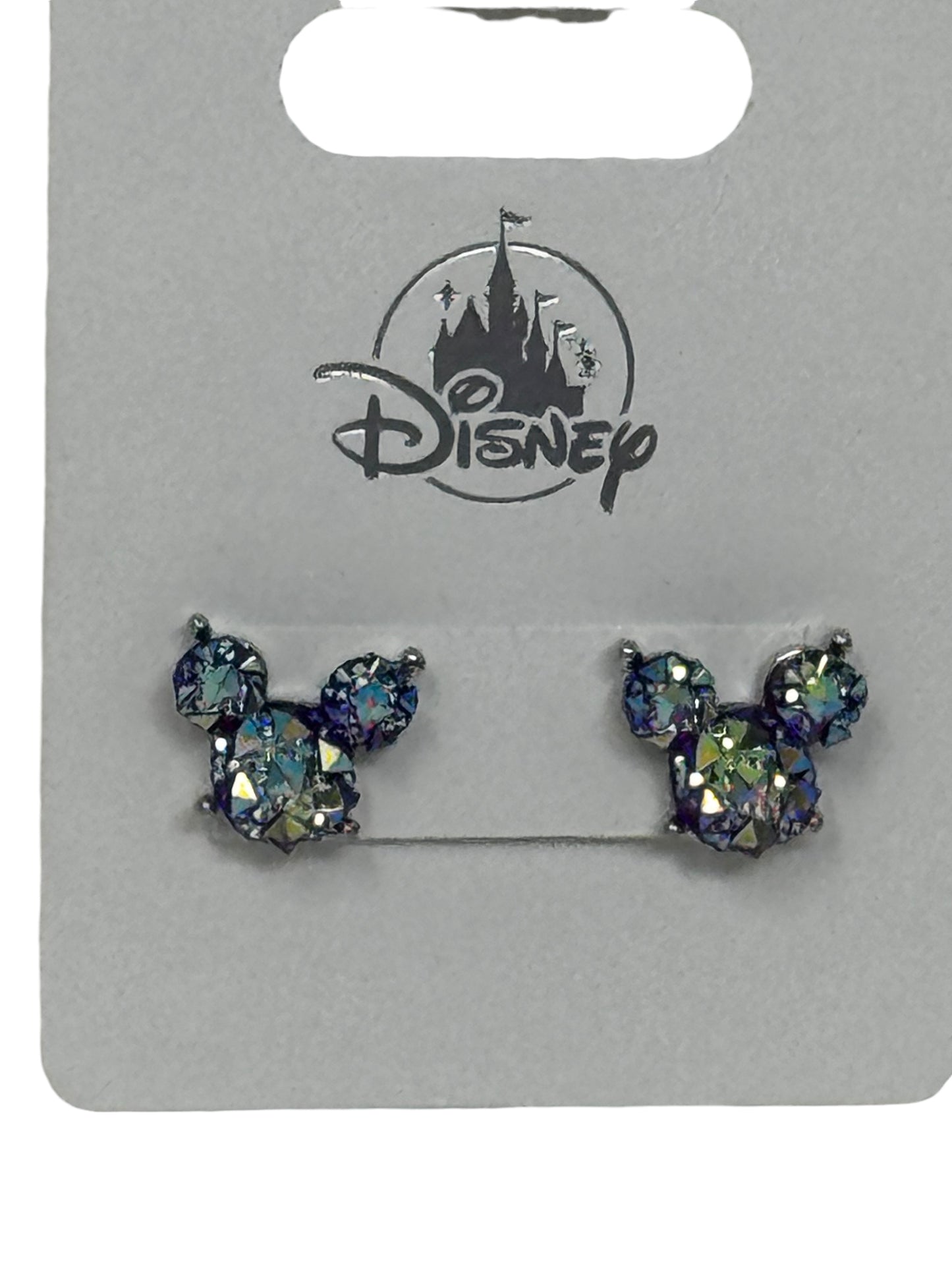 Disney Mickey Gemstone Glitter Earrings Blue/Purple