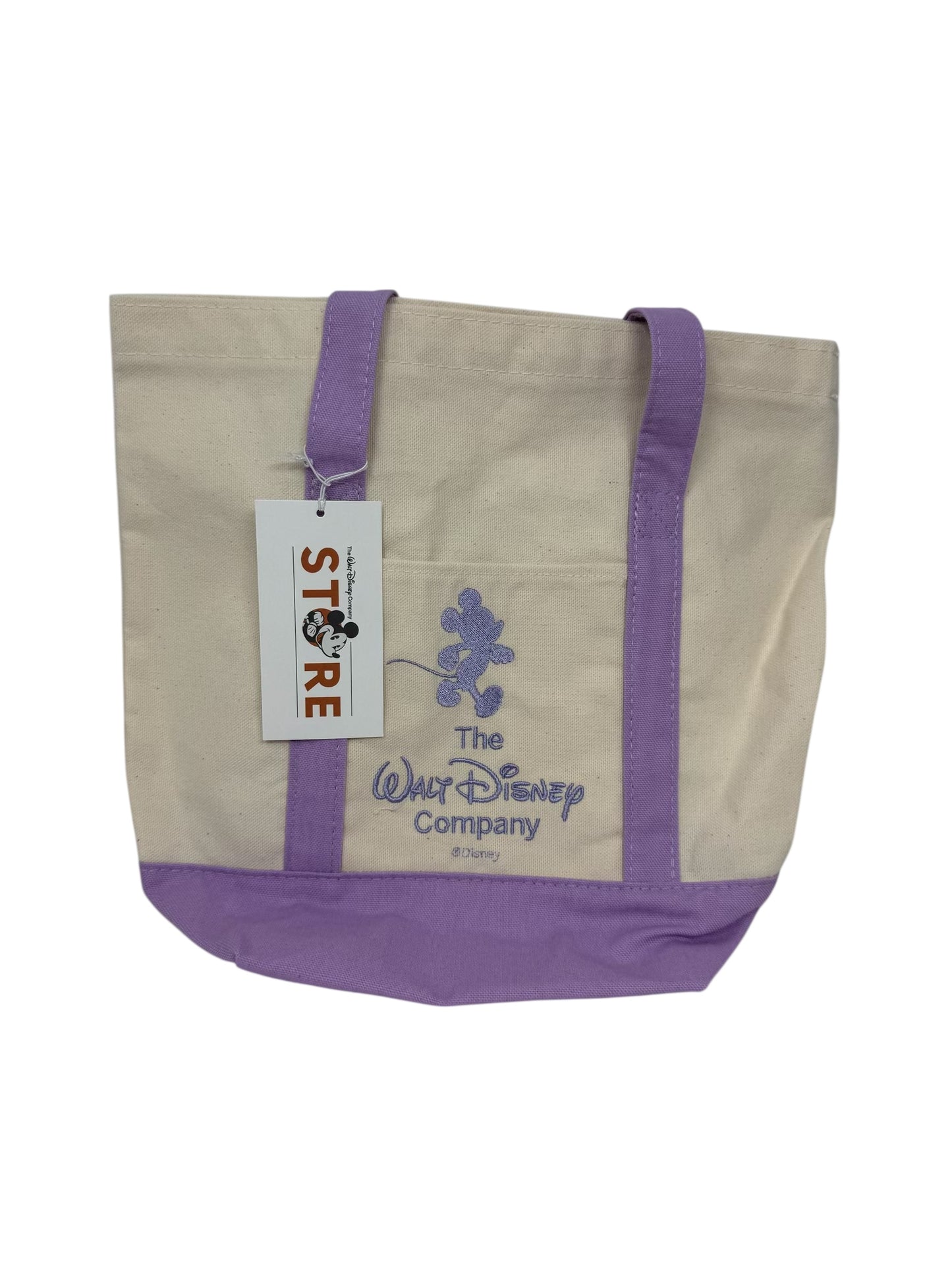 Walt Disney Company Store Mickey Mouse Canvas Tote Bag-Purple Lavender D23