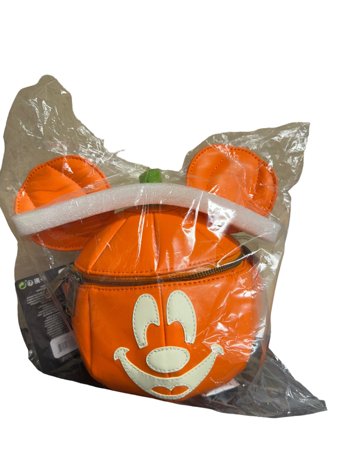 Disney Loungefly Mickey Jack-O-Lantern Pumpkin Glow in the dark Crossbody Bag