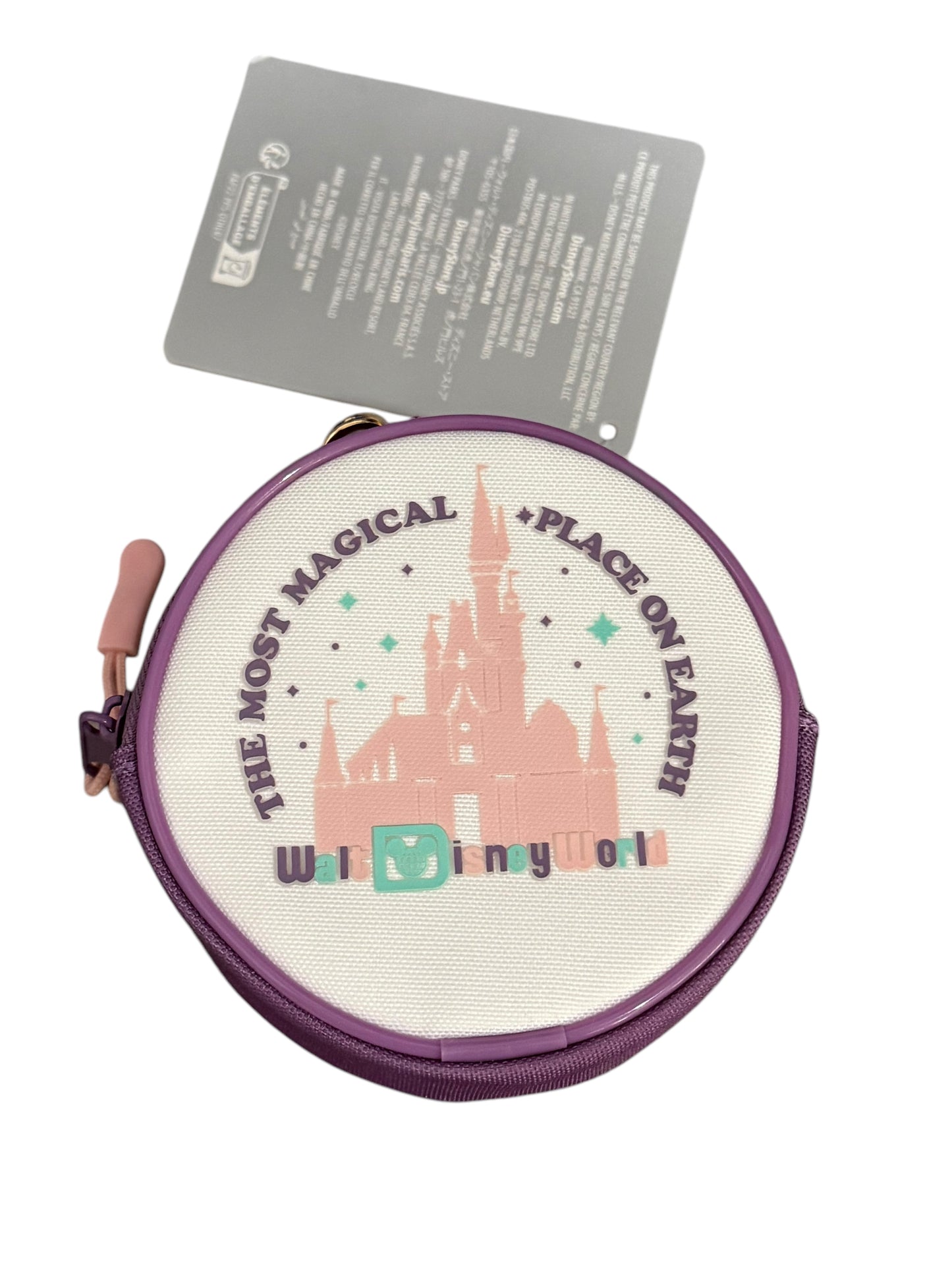 Walt Disney World Castle Coin Purse Clip Pouch-Most Magical Place on Earth