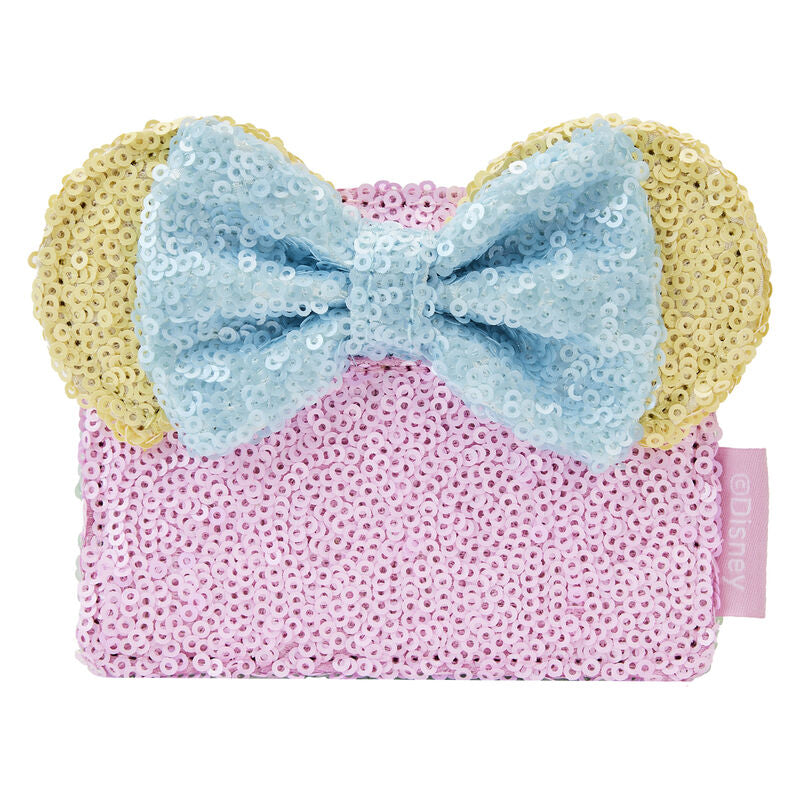 Disney Minnie Mouse Pastel Sequin Loungefly Card Holder