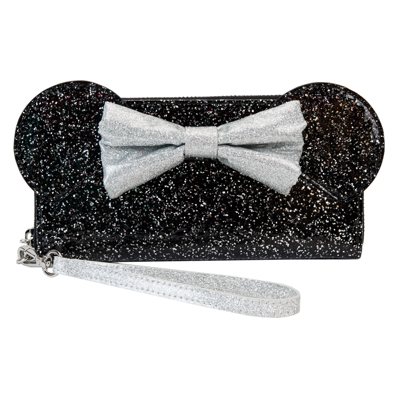 Disney Minnie New Year Glitter Loungefly Wristlet Wallet