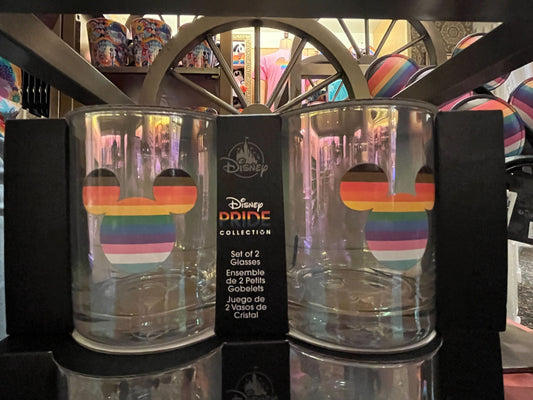 Disney Pride Collection Rainbow Mickey Glasses-Set Of 2