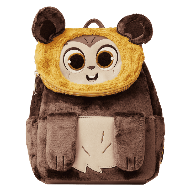 disney mini backpack star wars Disney Star Wars Plush Wicket Mini Loungefly Backpack – World of Treasures