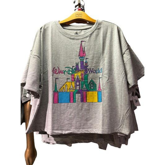 Walt Disney World Colorful Castle Women's Crop Top Shirt