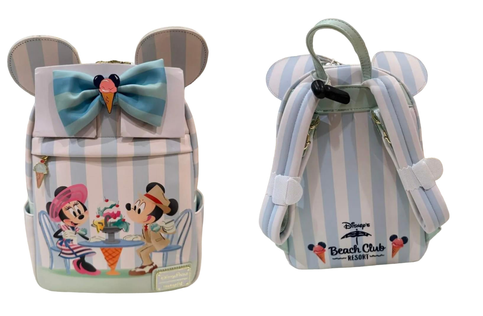 Disney Beach Club Resort Minnie Mickey Loungefly Backpack