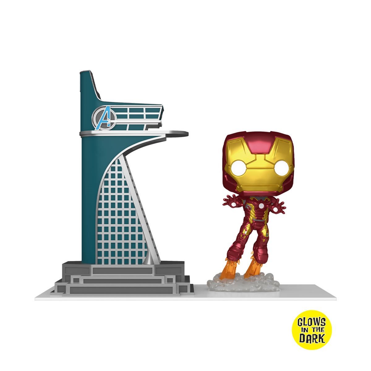 Avengers 2 Iron Man with Avengers Tower Glow-in-the-Dark Funko Pop! Town - Previews Exclusive