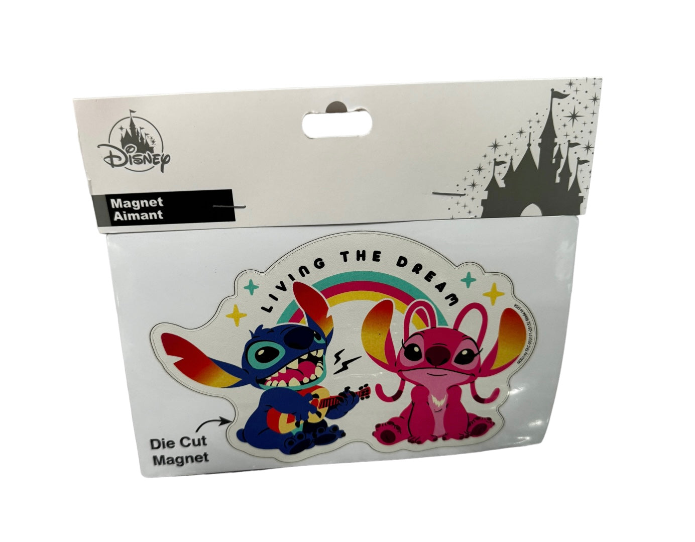 Disney Stitch & Angel Living the Dream Rainbow Magnet