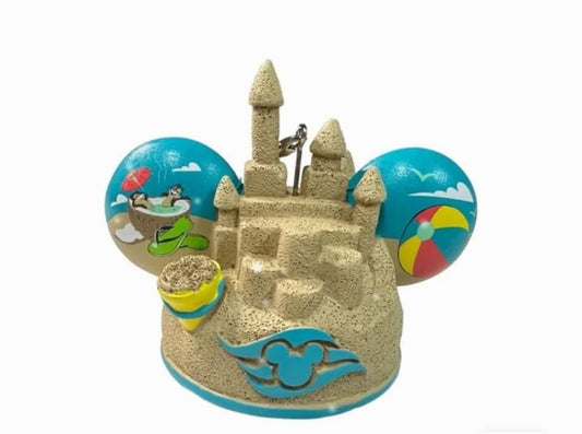 Disney Cruise Line Castaway Cay Mickey Minnie Castle Ear Hat Ornament