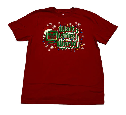 Walt Disney World Mickey Logo Holiday Christmas Shirt Medium
