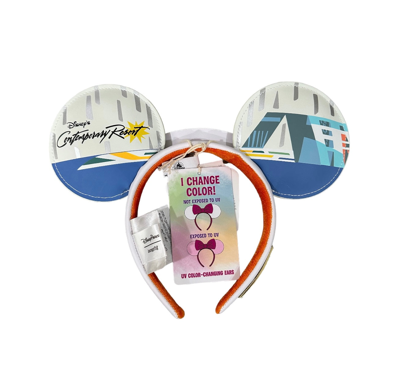 Disney Contemporary Resort Incredible Journey Monorail Ear Headband-Color Changing