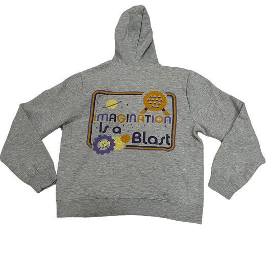 Disney Epcot Figment “Imagination is a Blast!” Zip Up Hoodie