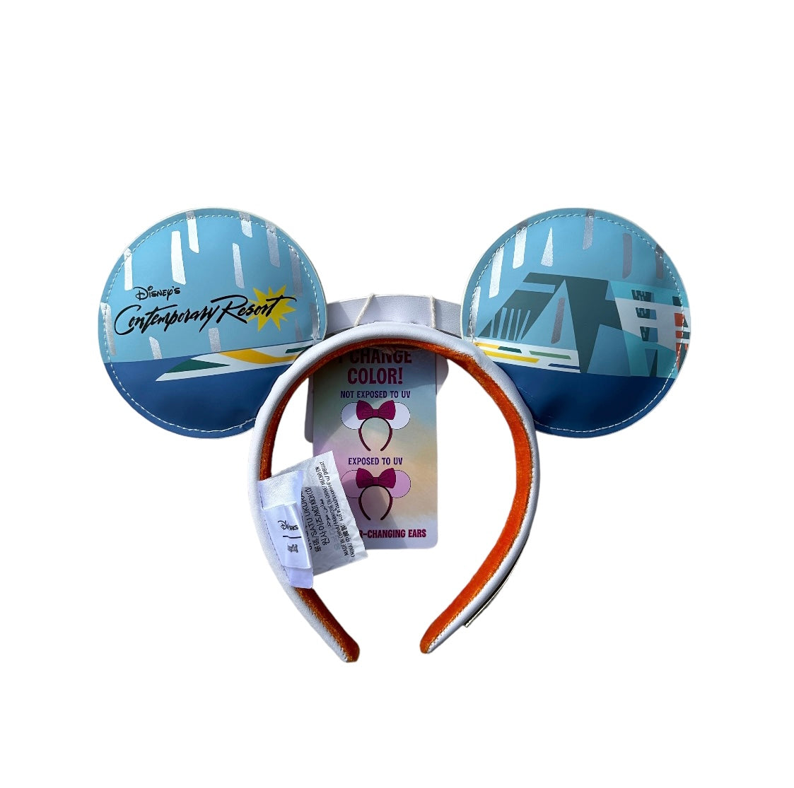 Disney Contemporary Resort Incredible Journey Monorail Ear Headband-Color Changing