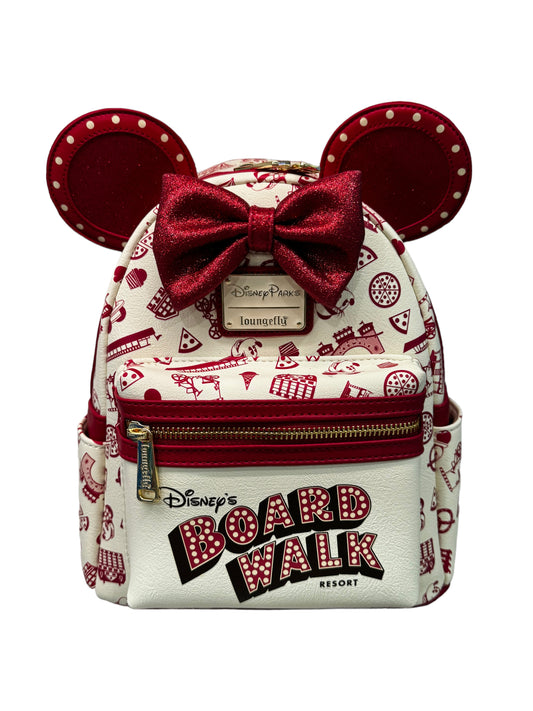 Disney Boardwalk Resort Glitter Minnie Loungefly Backpack-Scented Glows