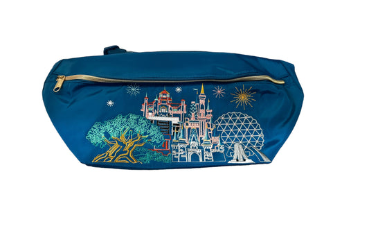 Walt Disney World 4 Parks Embroidered Waist Hip Pack Pouch Bum Belt Bag