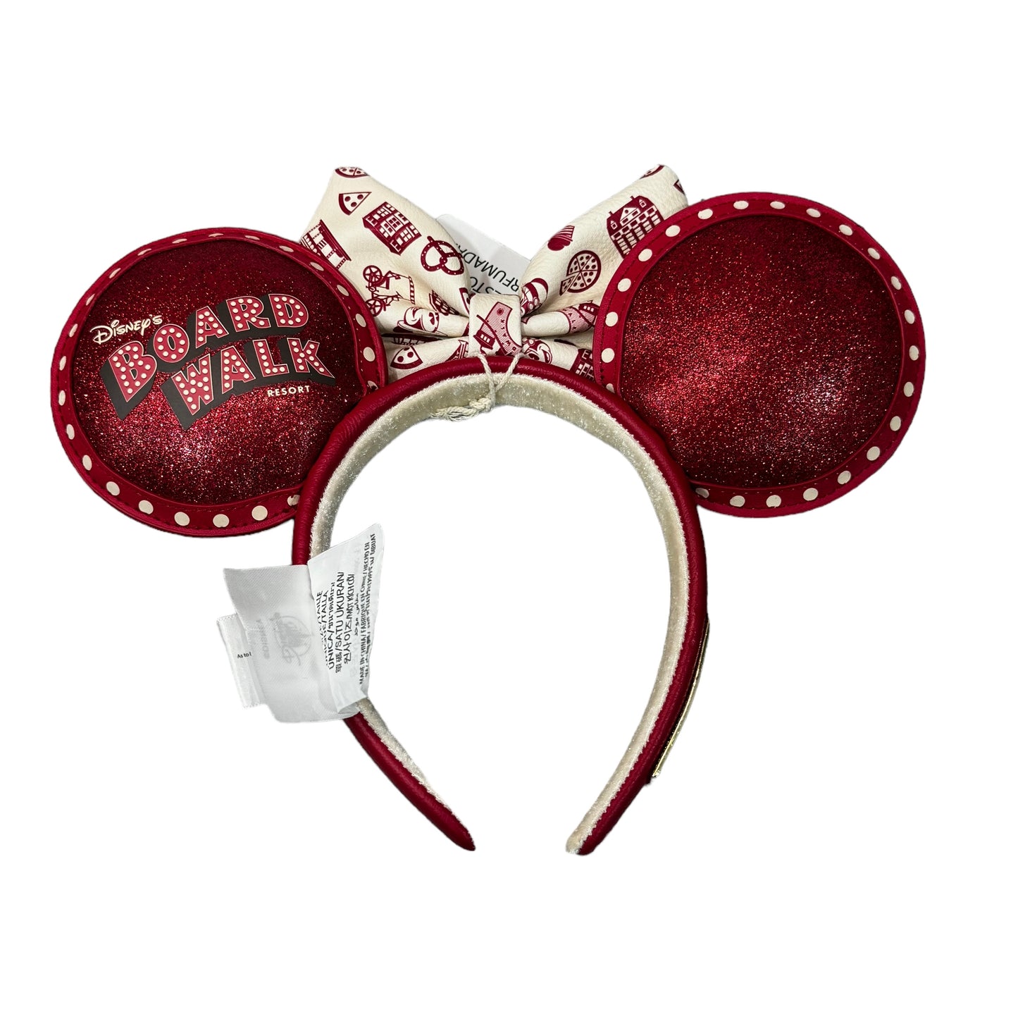 Disney Boardwalk Resort Glitter Minnie Loungefly Ear Headband-Scented Glows