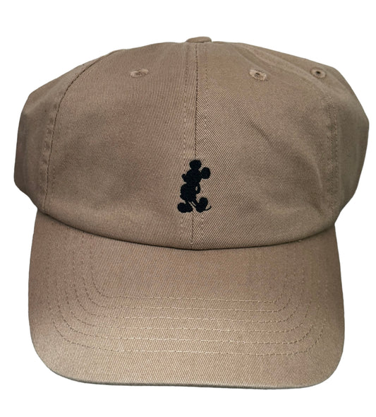 Disney Navy Embroidered Mickey Tan Baseball Hat Cap