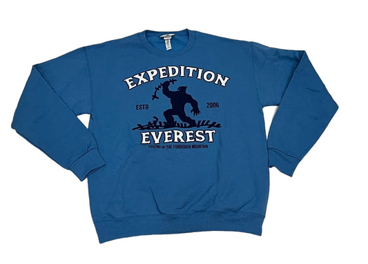 Disney Animal Kingdom Expedition Everest Yeti Pullover Sweatshirt Blue