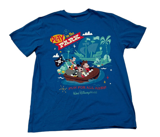 Walt Disney World Play In the Park Mickey Pirate Shirt