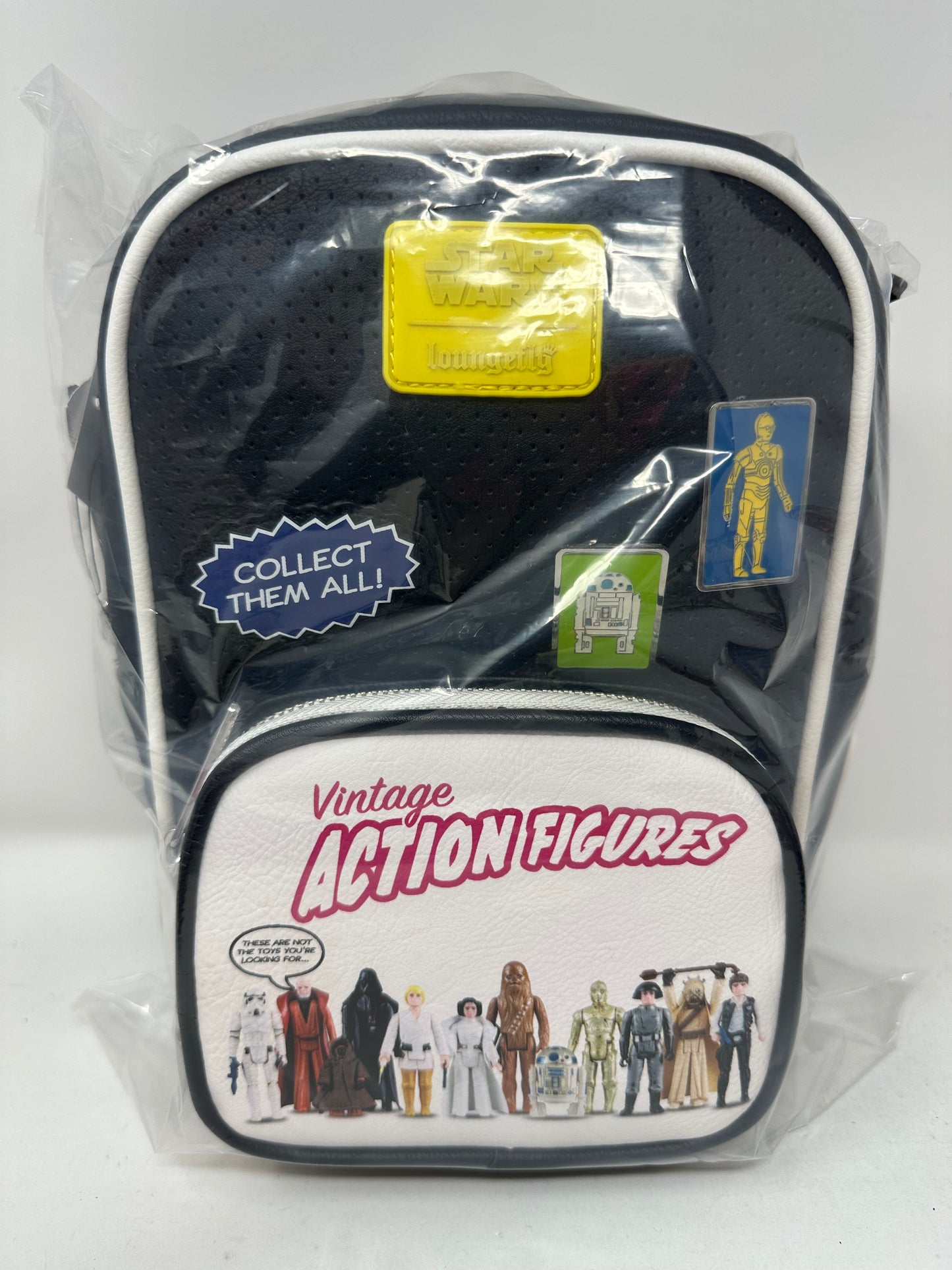 Disney Star Wars Vintage Action Figures Loungefly Sling Bag Backpack