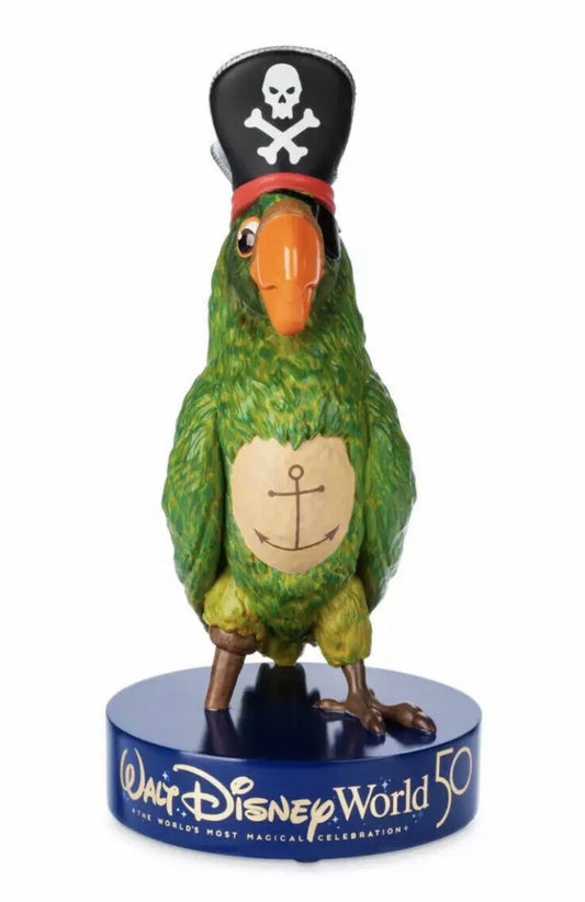 Disney World 50th Pirates of the Caribbean Parrot Musical Figurine Barker Bird