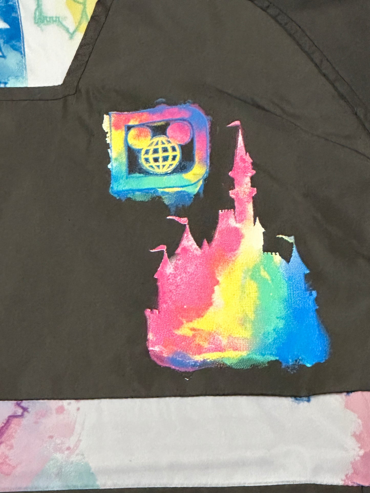 Walt Disney World Tie Dye Castle Windbreaker Jacket Large