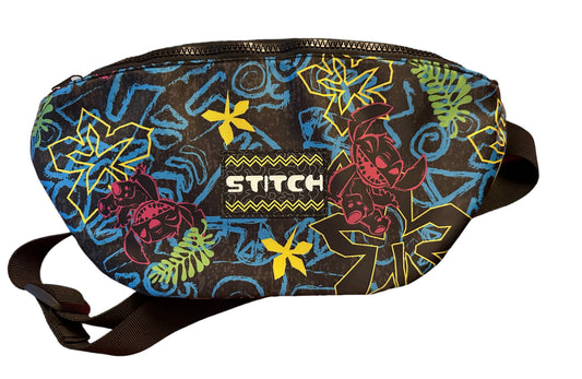 Disney Parks Neon Stitch Hip Waist Pouch Fanny Pack Bum Bag