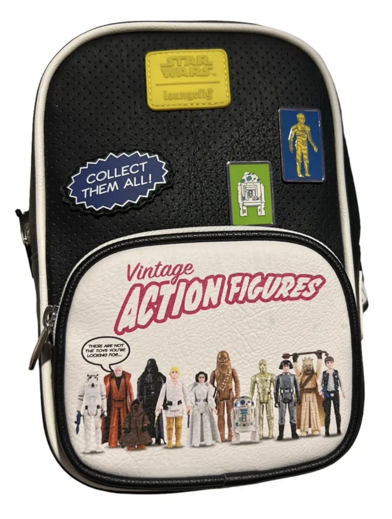 Disney Star Wars Vintage Action Figures Loungefly Sling Bag Backpack