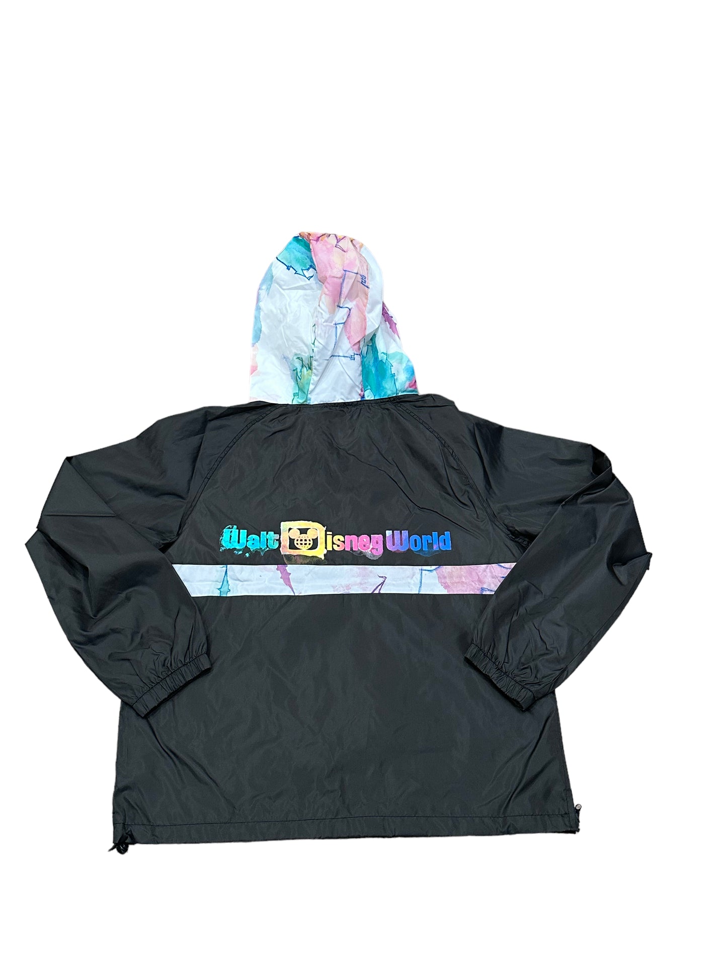 Walt Disney World Tie Dye Castle Windbreaker Jacket Large