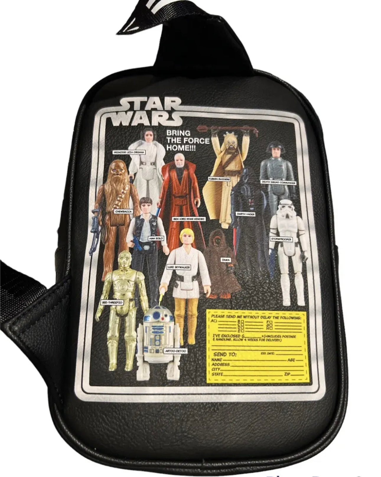 Disney Star Wars Vintage Action Figures Loungefly Sling Bag Backpack