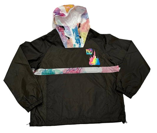 Walt Disney World Tie Dye Castle Windbreaker Jacket Large