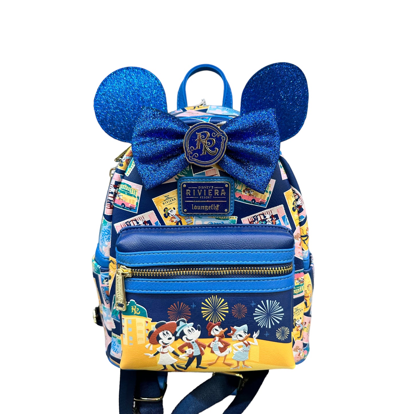 Disney Riviera Resort Mickey, Minnie, Donald, Daisy Loungefly Backpack 2023