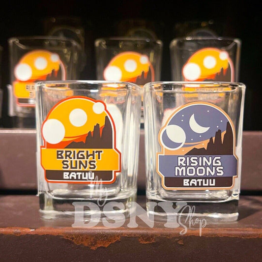 Disney Star Wars Galaxy Edge Shot Glass-Batuu Bright Suns Rising Moons Dual Sided